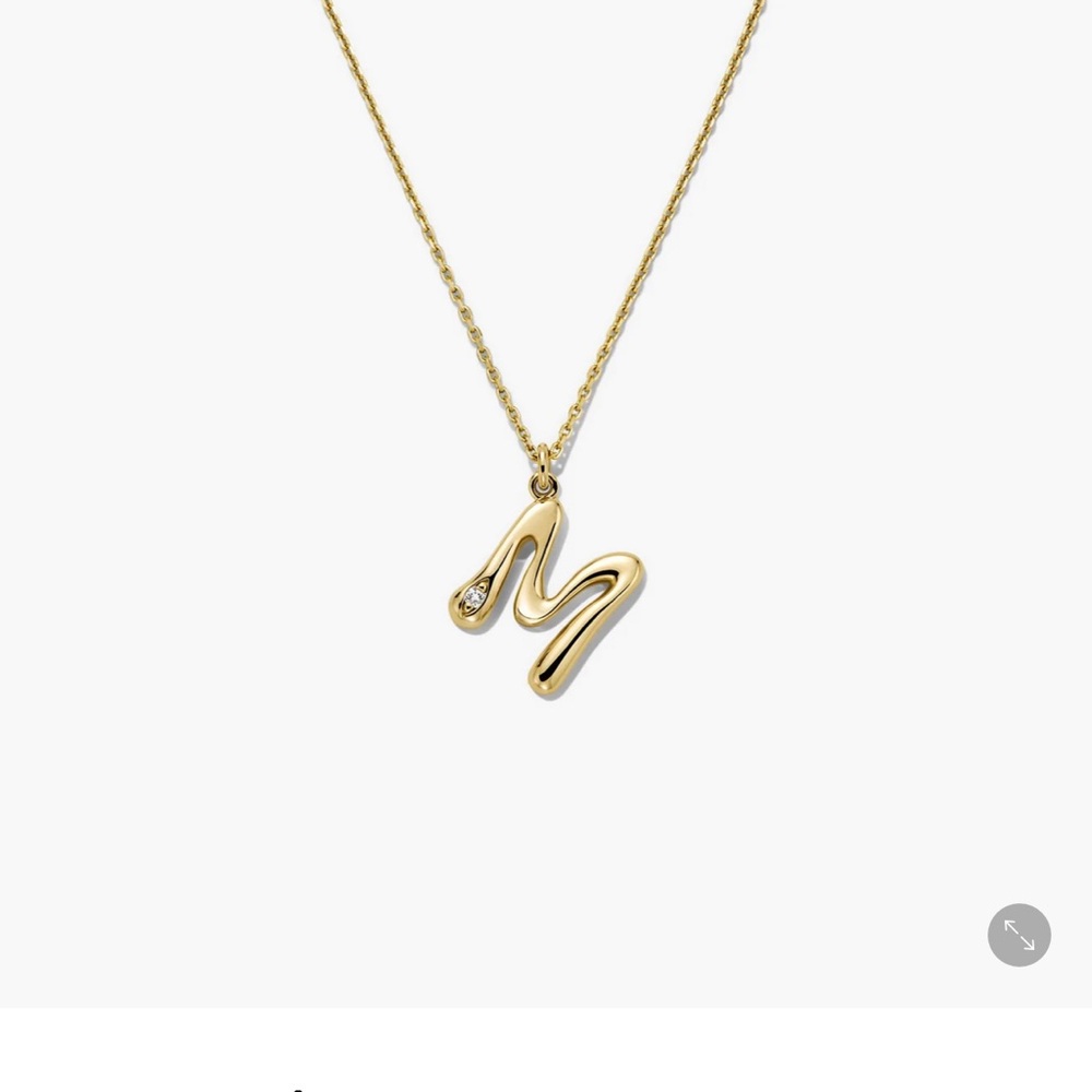 Mejuri organic dome liquid letter necklace